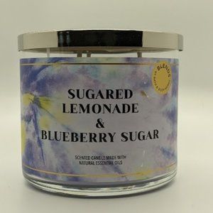 NEW - Bath & Body Works 3 Wick Candle - Sugared Lemonade & Blueberry Sugar